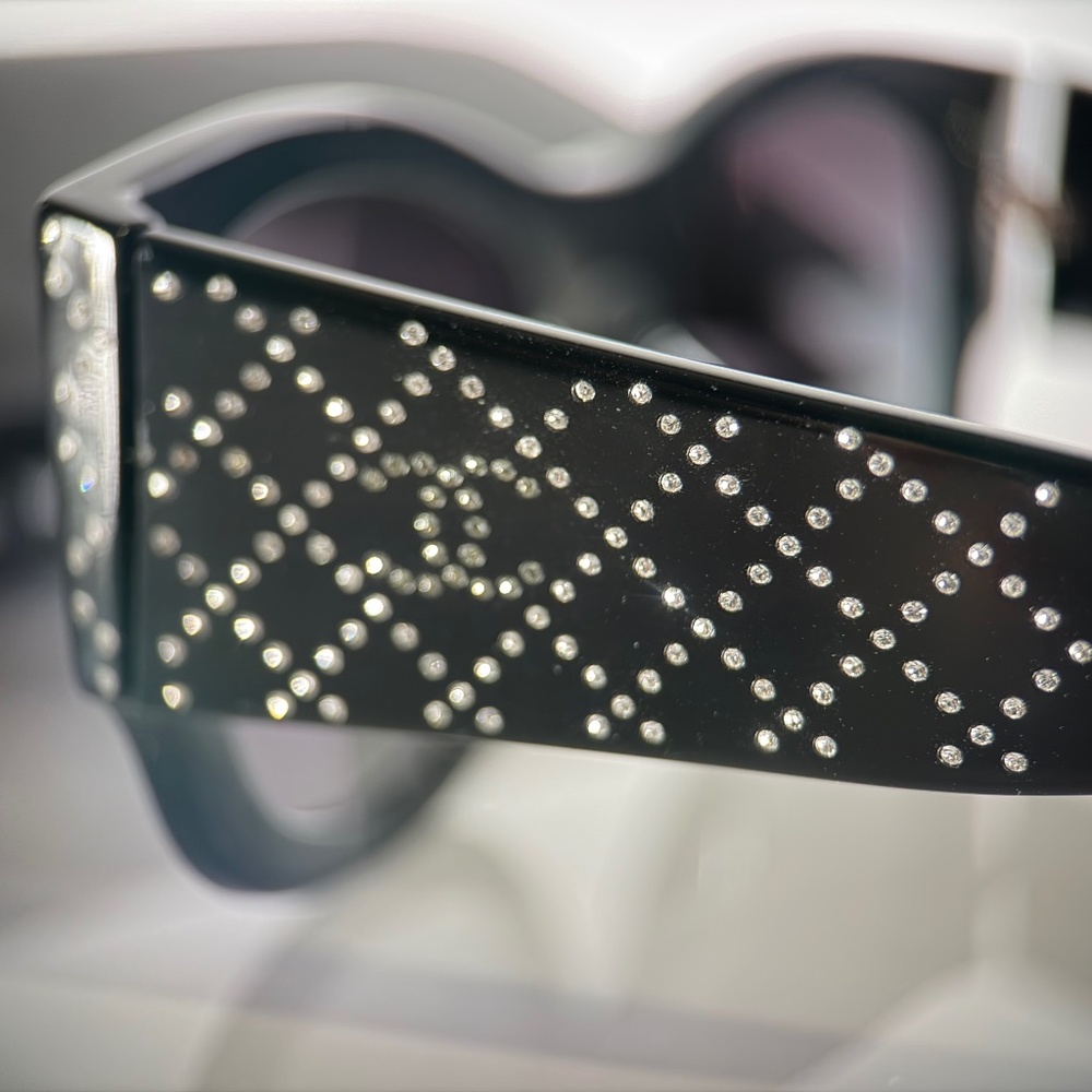 Chanel 5421-B Crystal CC Sunglasses – Black - Picture 5 of 12
